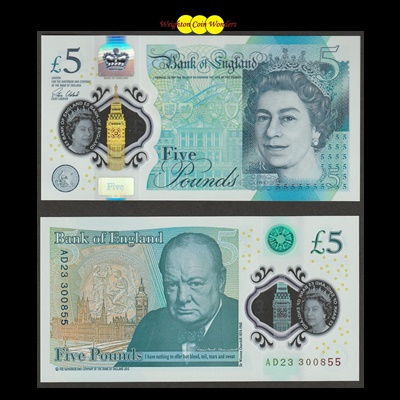 2016 Bank of England £5 Note (AD23) - Click Image to Close